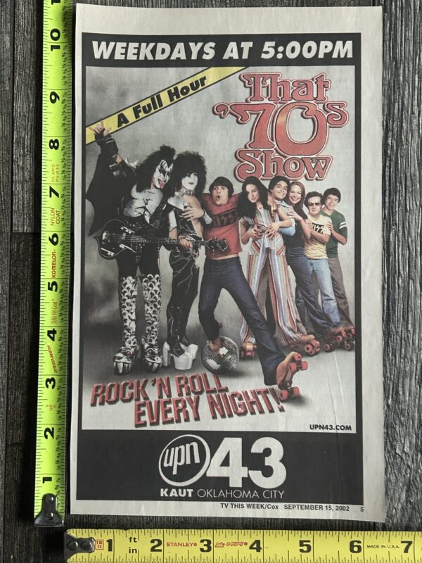 KISS Ad Advert That 70's Show 2002 Vintage Kiss Gene Simmons Paul Stanley A