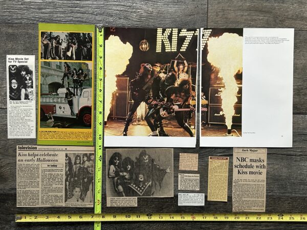 KISS Ad Advert Clippings Kiss Meets The Phantom 10pc Lot Vintage Kiss Aucoin