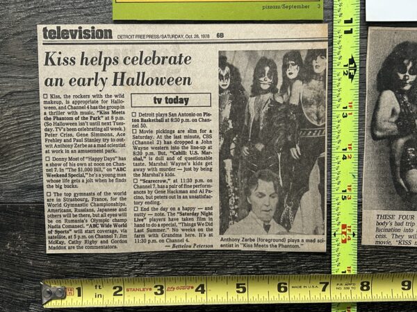 KISS Ad Advert Clippings Kiss Meets The Phantom 10pc Lot Vintage Kiss Aucoin - Image 5