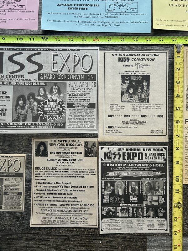 KISS Ad Flyer NY Kiss Expo Convention 22pc Lot NJ 1988-2006 Vintage Kiss Aucoin - Image 3