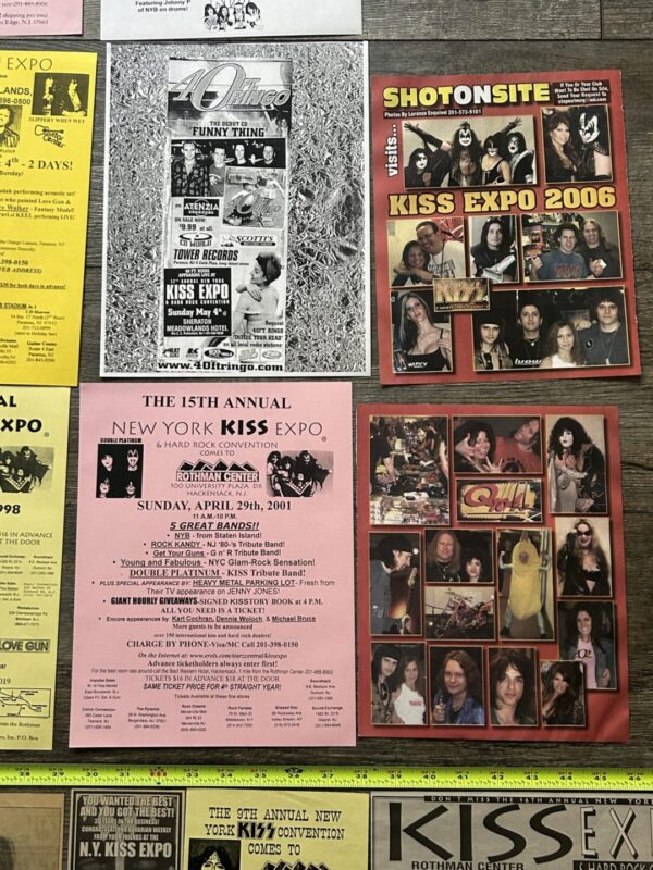 KISS Ad Flyer NY Kiss Expo Convention 22pc Lot NJ 1988-2006 Vintage Kiss Aucoin - Image 8