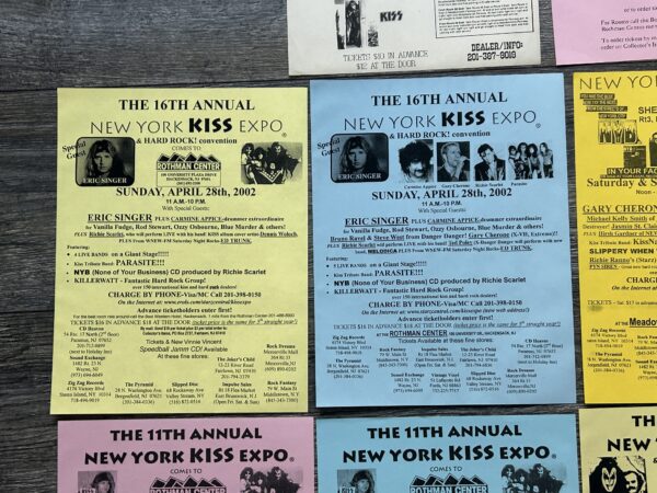 KISS Ad Flyer NY Kiss Expo Convention 22pc Lot NJ 1988-2006 Vintage Kiss Aucoin - Image 9