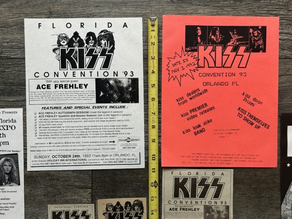 KISS Ad Flyer Florida Kiss Expo Convention 7pc Lot 1992-1998 Vintage Kiss Ace - Image 5