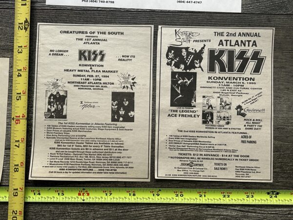 KISS Ad Flyer Atlanta Kiss Expo Convention 7pc Lot 1994 1995 1999 Vintage Kiss - Image 4