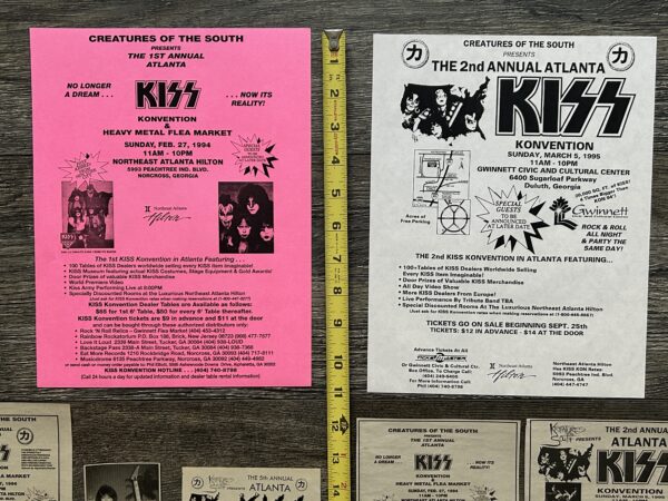 KISS Ad Flyer Atlanta Kiss Expo Convention 7pc Lot 1994 1995 1999 Vintage Kiss - Image 5