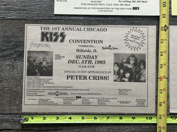 KISS Ad Flyer Chicago Kiss Expo Convention 6pc Lot 1993 1994 1995 Vintage Kiss - Image 2