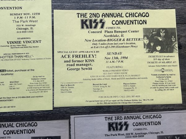 KISS Ad Flyer Chicago Kiss Expo Convention 6pc Lot 1993 1994 1995 Vintage Kiss - Image 5