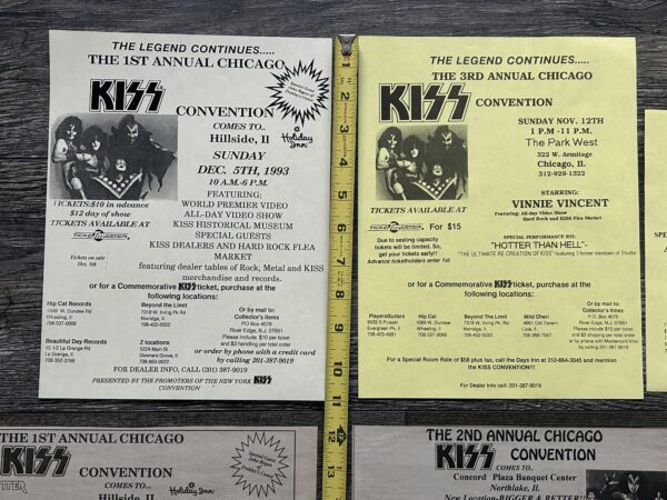 KISS Ad Flyer Chicago Kiss Expo Convention 6pc Lot 1993 1994 1995 Vintage Kiss - Image 6