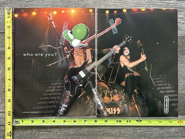 KISS Ad Advert Nintendo Game Campaign 2pg Alive 2 Tour Vintage Kiss Aucoin Era A