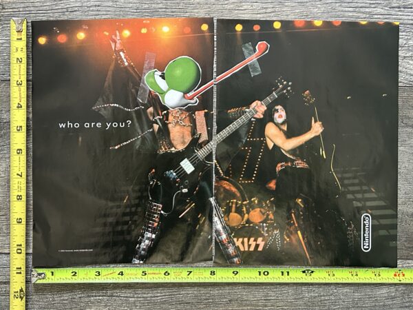 KISS Ad Advert Nintendo Game Campaign 2pg Alive 2 Tour Vintage Kiss Aucoin Era B