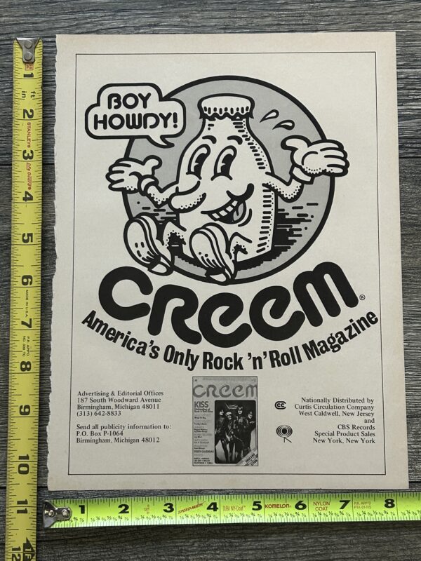 KISS Ad Advert Creem Magazine Office Kiss Spirit Of 76 Vintage Kiss Aucoin