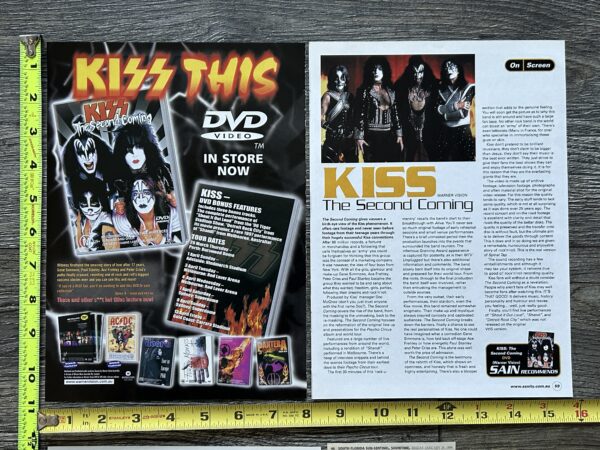 KISS Ad Advert Second Coming DVD Release 1999 4pc Lot Reunion Tour Vintage Kiss - Image 3