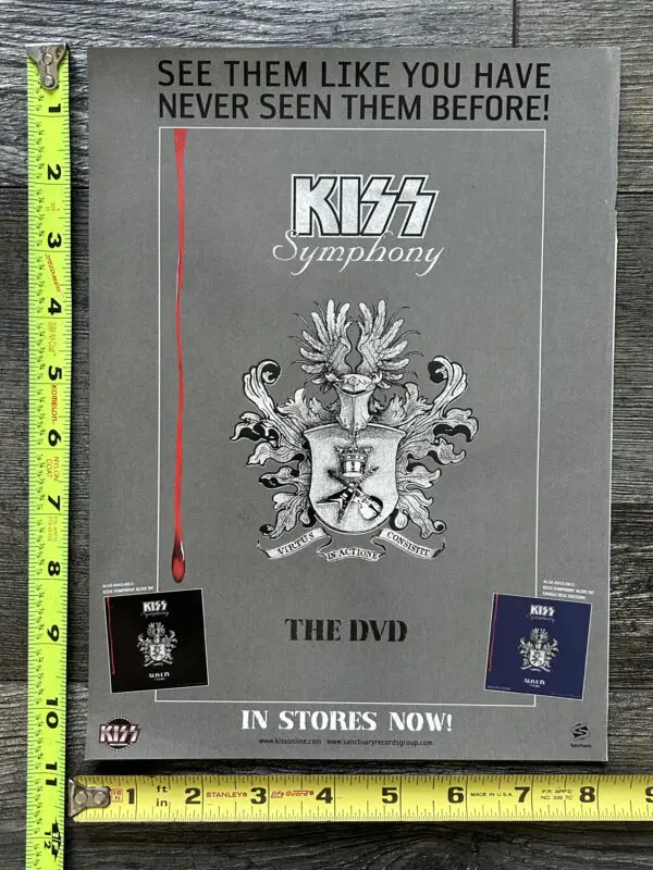 KISS Ad Advert Kiss Symphony Concert DVD + Alive IV Single Disc USA Vintage Kiss