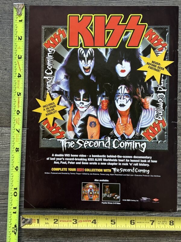 KISS Ad Advert The Second Coming VHS Home Video Release Vintage Kiss Reunion