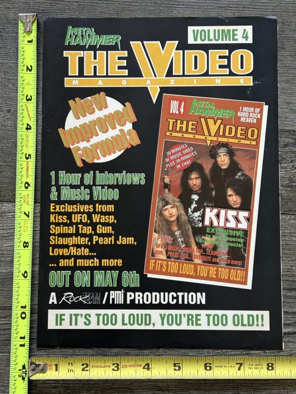 KISS Ad Advert Revenge Metal Hammer The Video VHS Magazine Vintage Kiss Revenge