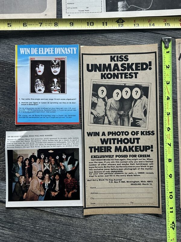 KISS Ad Advert 1977-1980 Merchandise Contests 13pc Lot Vintage Kiss Aucoin - Image 2