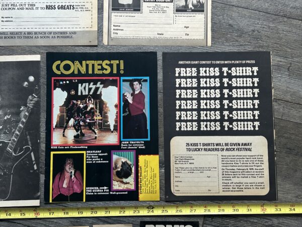 KISS Ad Advert 1977-1980 Merchandise Contests 13pc Lot Vintage Kiss Aucoin - Image 4