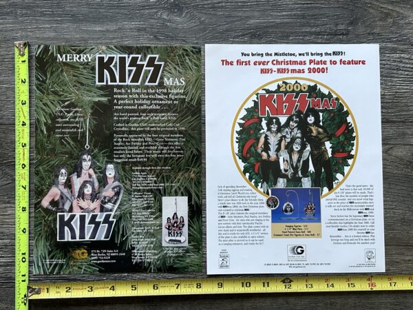 KISS Ad Advert & Promo Ad Sheet Gartlan Kissmas Christmas 1998 1999 Vintage Kiss