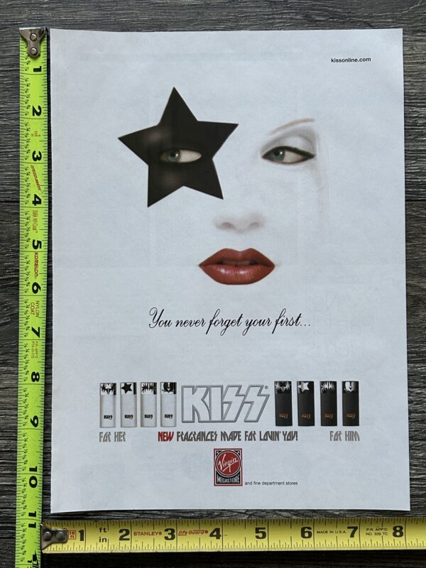 KISS Ad Advert Kiss Fragrance Perfume Cologne Kiss Him Kiss Her '06 Vintage Kiss