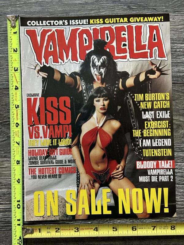 KISS Ad Advert GENE SIMMONS Vampirella Magazine Harris Vampi Horror Bad Girl '03