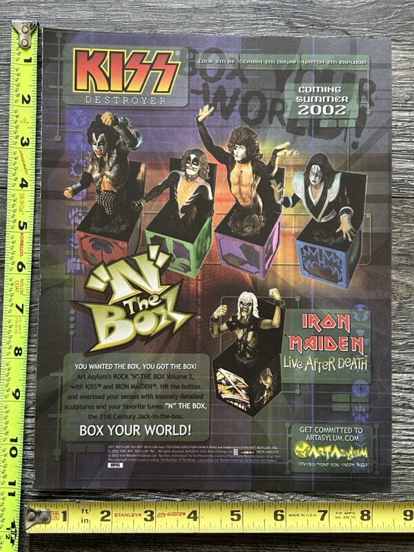 KISS Ad Advert Destroyer Jack N The Box Art Asylum Destroyer 2002 Vintage Kiss