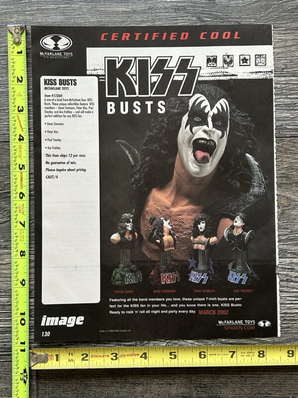 KISS Ad Advert Kiss Alive Busts McFarlane Toys Action Figures 2002 Vintage Kiss