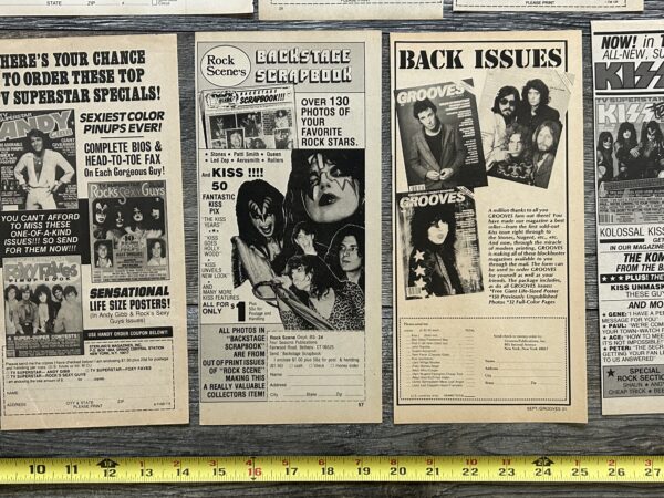 KISS Ad Advert Magazine 37pc Lot Collection 1976-1981 Vintage Kiss Aucoin - Image 3