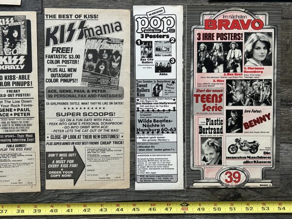 KISS Ad Advert Magazine 37pc Lot Collection 1976-1981 Vintage Kiss Aucoin - Image 6