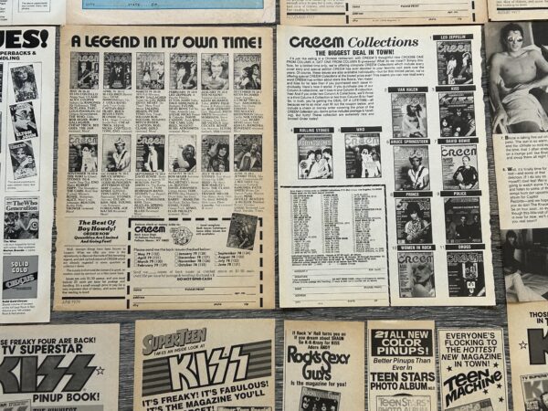 KISS Ad Advert Magazine 37pc Lot Collection 1976-1981 Vintage Kiss Aucoin - Image 14