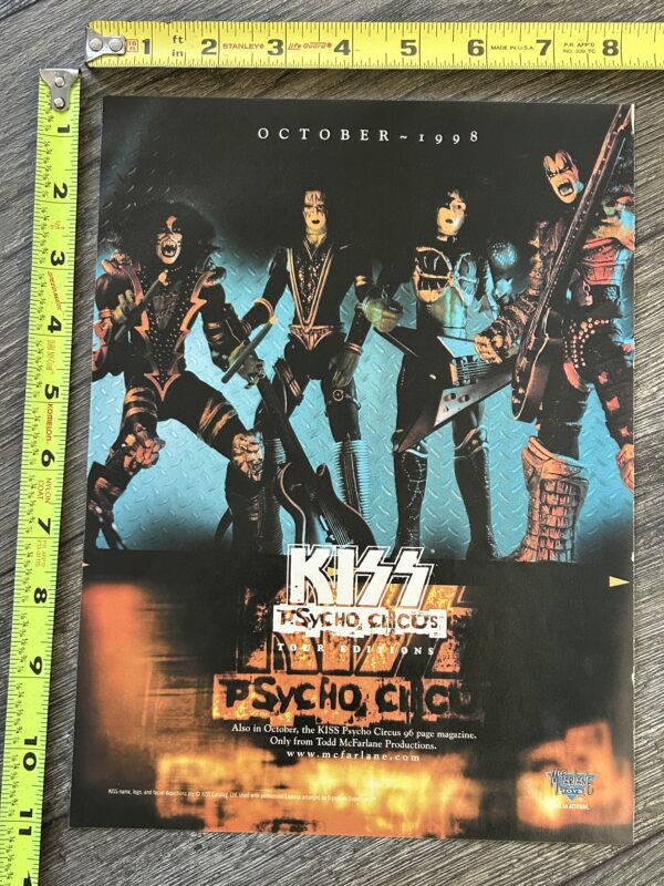 KISS Ad Advert Psycho Circus Tour Edition Figure Set McFarlane 98 Vintage Kiss B