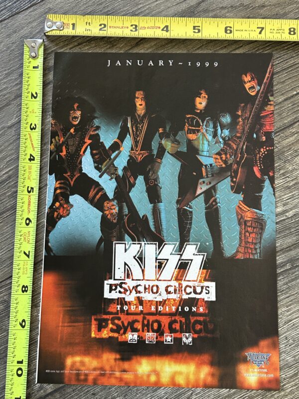 KISS Ad Advert Psycho Circus Tour Edition Figure Set McFarlane 99 Vintage Kiss A