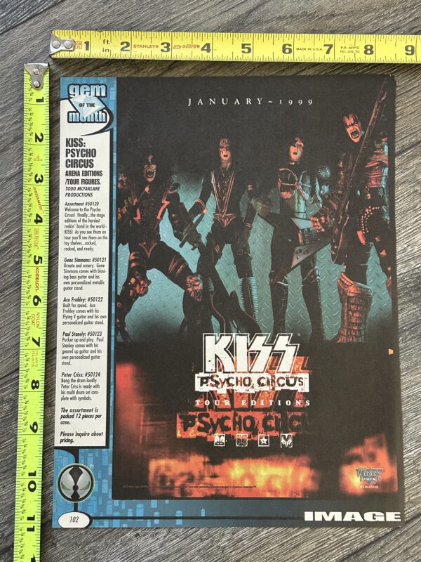 KISS Ad Advert Psycho Circus Tour Edition Figure Set McFarlane 99 Vintage Kiss B