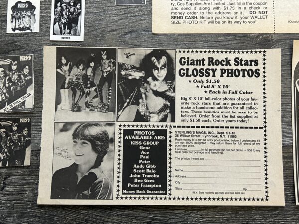 KISS Ad Advert Merchandise 30pc Lot 1976 1977 1978 1979 1980 Vintage Kiss Aucoin - Image 10