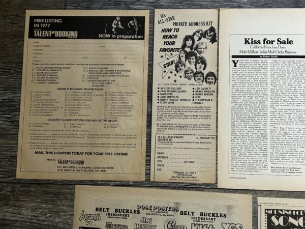 KISS Ad Advert Merchandise 30pc Lot 1976 1977 1978 1979 1980 Vintage Kiss Aucoin - Image 15