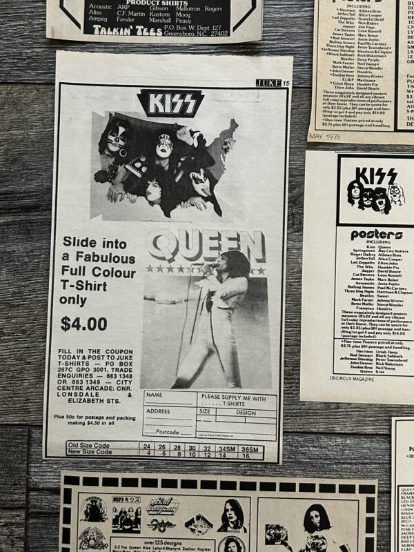 KISS Ad Advert Classic T-Shirt 16pc Lot 1975 1976 1977 1978 Vintage Kiss Aucoin - Image 8