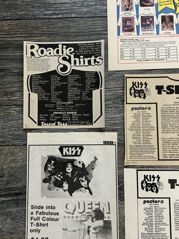 KISS Ad Advert Classic T-Shirt 16pc Lot 1975 1976 1977 1978 Vintage Kiss Aucoin - Image 9