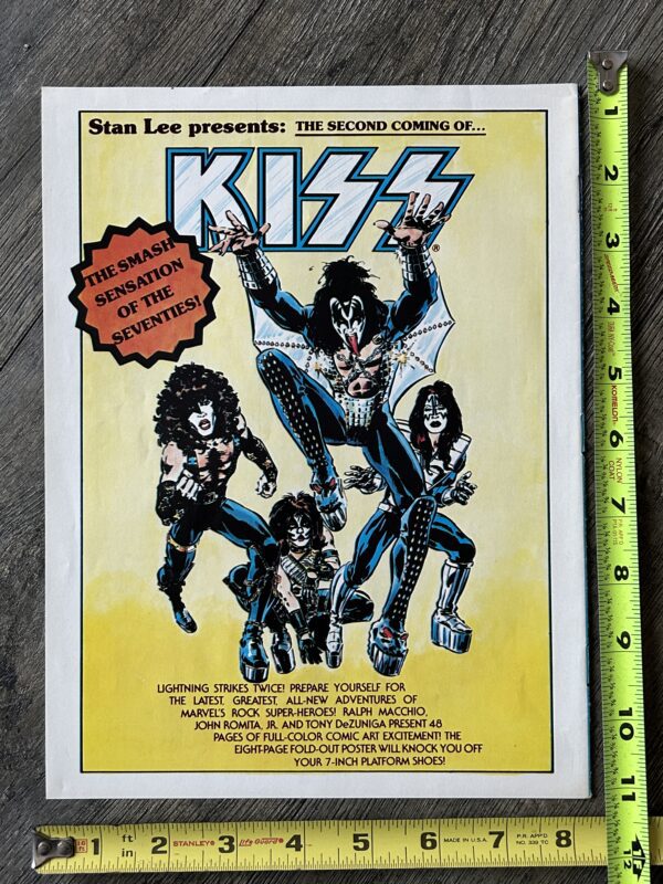 KISS Ad Advert Kiss Marvel 2nd Comic Magazine Super Special Vintage Kiss Aucoin