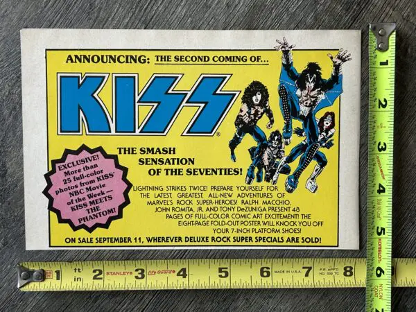 KISS Ad Advert Kiss Marvel 2nd Comic Kiss Meets The Phantom Vintage Kiss Aucoin