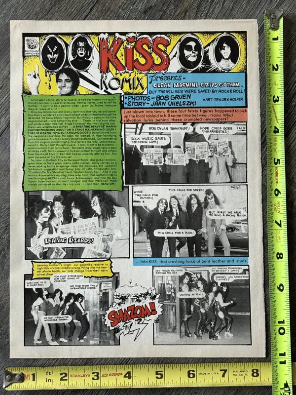 KISS Ad Advert Kiss Dressed To Kill Comic Bob Gruen Creem Vintage Kiss Aucoin