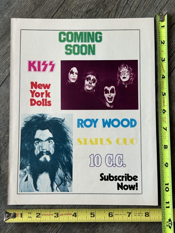 KISS Ad Advert Debut Album 1974 Circus Magazine Subscription Vintage Kiss Aucoin