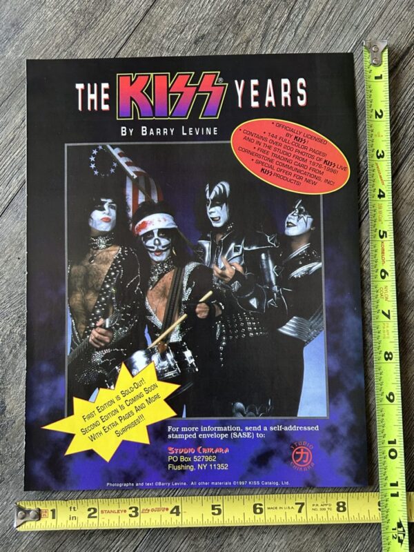 KISS Ad Advert The Kiss Years Barry Levine Book 1997 Vintage Kiss Aucoin Era