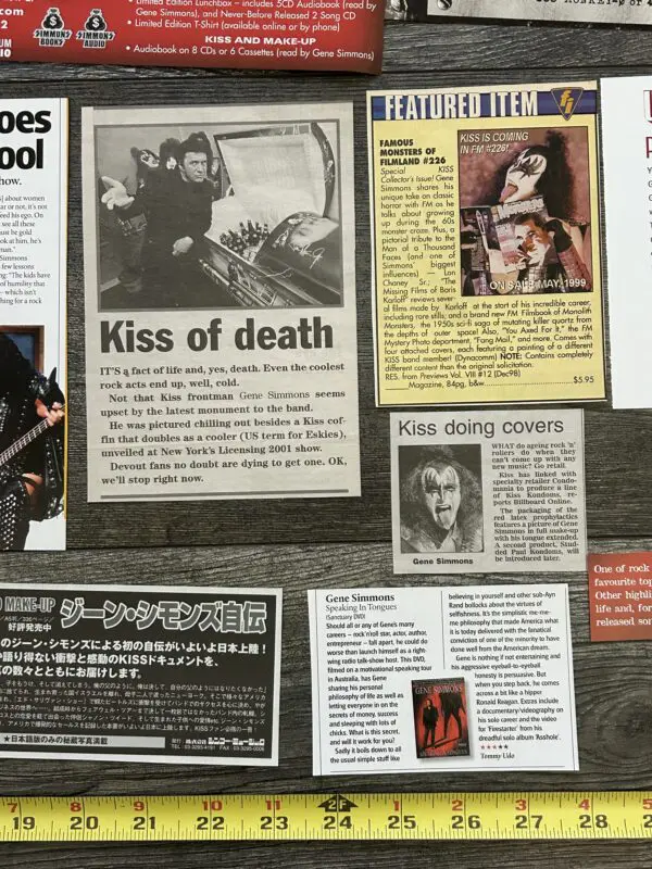 KISS Ad Advert Clippings GENE SIMMONS 31pc Lot Collection Vintage Kiss - Image 4