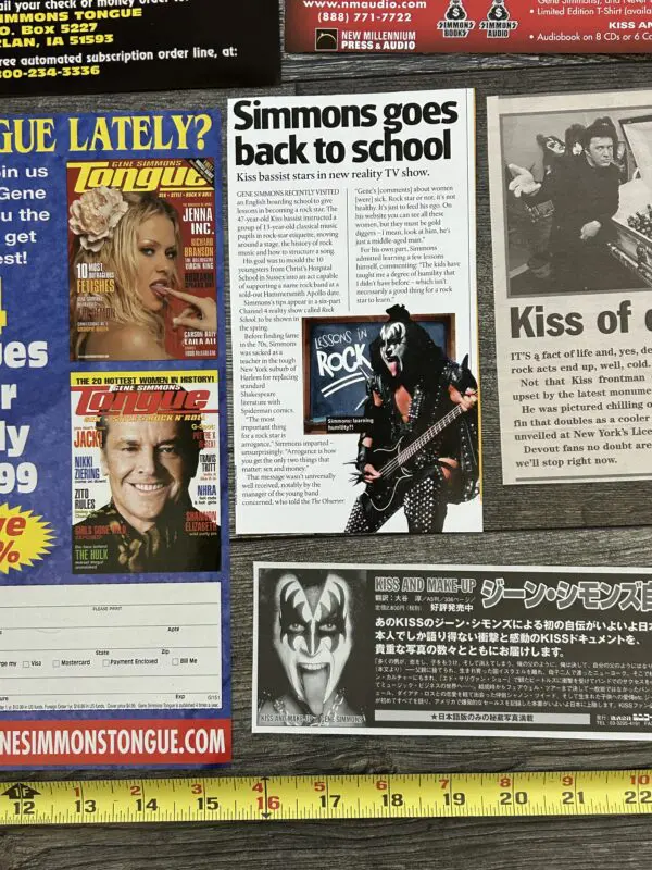 KISS Ad Advert Clippings GENE SIMMONS 31pc Lot Collection Vintage Kiss - Image 5