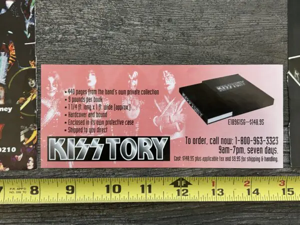 KISS Ad Advert Kisstory Book 3pc Lot Vintage Kiss Gene Ace Paul Peter Bruce Eric - Image 2