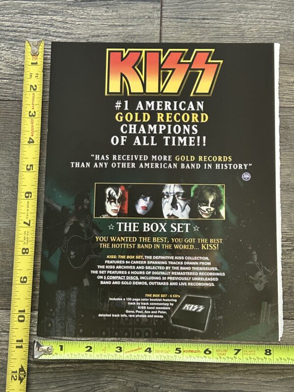 KISS Ad Advert Kiss The Box Set CD 2002 Gold Record Champs Vintage Kiss Aucoin