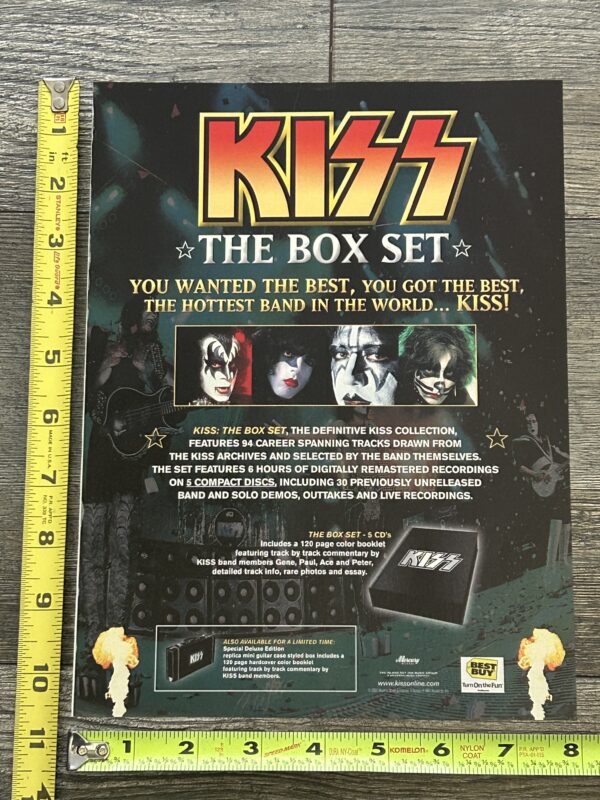 KISS Ad Advert Kiss The Box Set CD Guitar Case Edition 2002 Vintage Kiss Aucoin