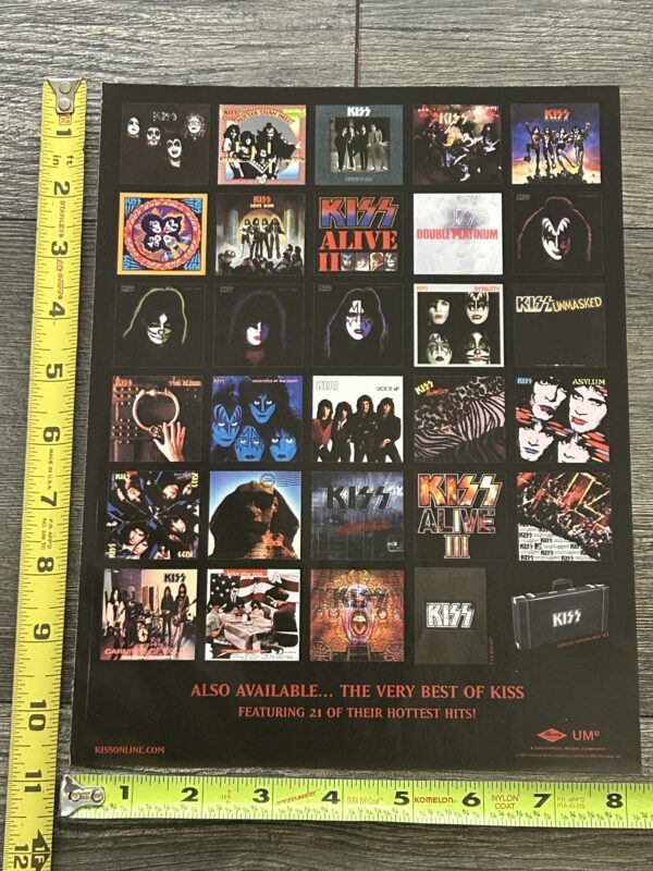 KISS Ad Advert The Box Set CD + Kiss Back Catalog 2002 Vintage Kiss Aucoin Years