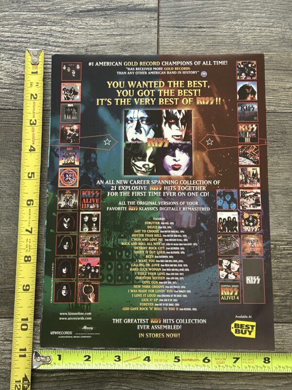 KISS Ad Advert The Very Best Of Kiss CD Best Buy 2002 Vintage Kiss Greatest Hits