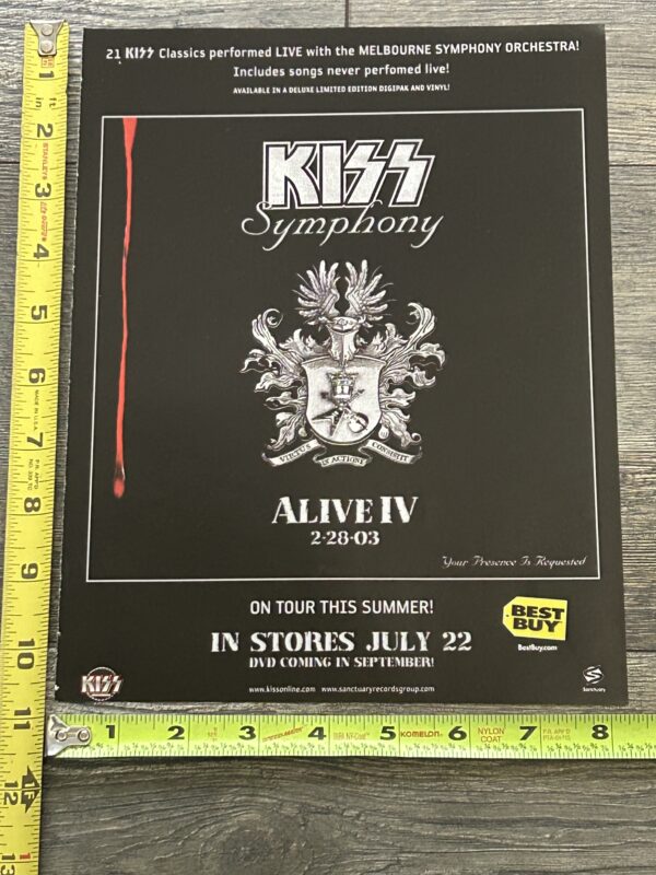 KISS Ad Advert Kiss Symphony Alive IV Concert Album 2003 Best Buy Vintage Kiss A