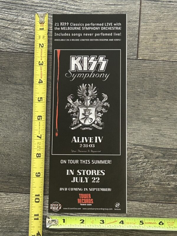 KISS Ad Advert Kiss Symphony Alive IV Concert Album Tower Records Vintage Kiss